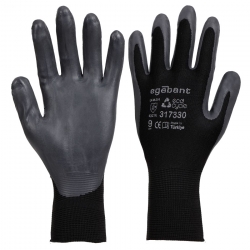 Ръкавици от еко трико топени в нитрил EGEBANT SANFOAM BLACK