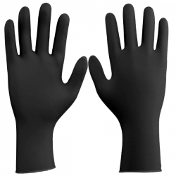 PPS NITRILE BLACK PF 5.5G Нитрилни ръкавици без пудра, черен, 100бр/кут.