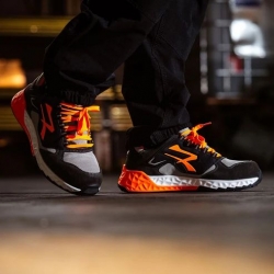 Работни обувки U-POWER JAIME ESD S1PS HI HRO FO SR DARK GREY/ORANGE